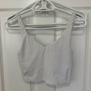 Aerie Offline Real Me Low Key Longline Sports Bra - White